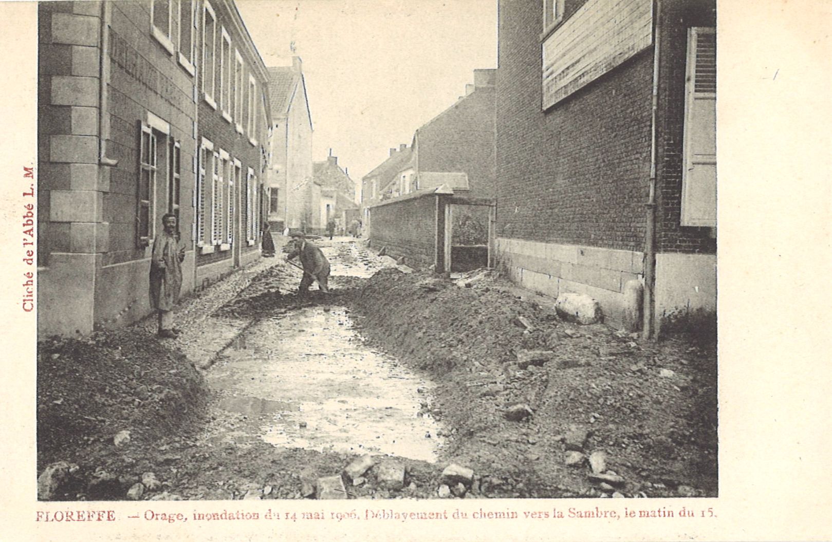 Floreffe – rue des Déportés – inondations du 14 mai 1906