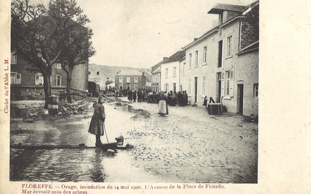 Floreffe – rue Emile Romedenne – inondations du 14 mai 1906