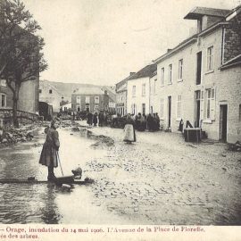 Floreffe – rue Emile Romedenne – inondations du 14 mai 1906
