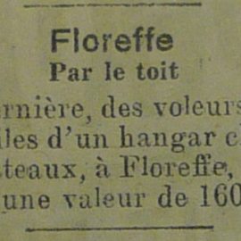 Floreffe – faits divers de l’année 1921