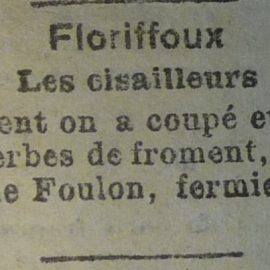 Floriffoux – faits divers de l’année 1920