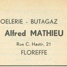 Floreffe – rue Célestin Hastir – poêlerie Alfred Mathieu