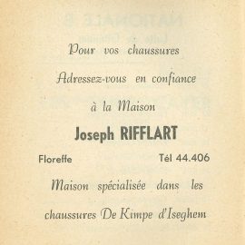 Floreffe – rue Célestin Hastir – marchand de chaussures – Joseph Rifflart