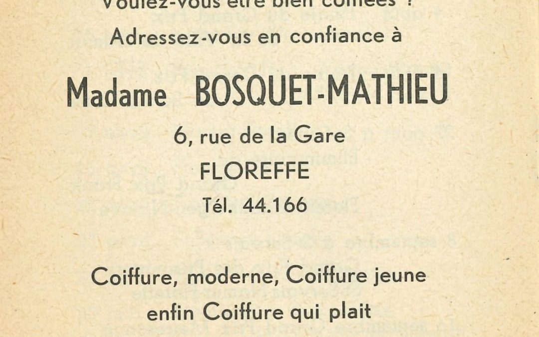 Floreffe – rue Célestin Hastir – coiffeuse Bosquet-Mathieu