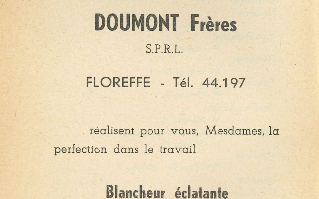 Floreffe – rue Saint-Martin – blanchisserie Doumont Frères