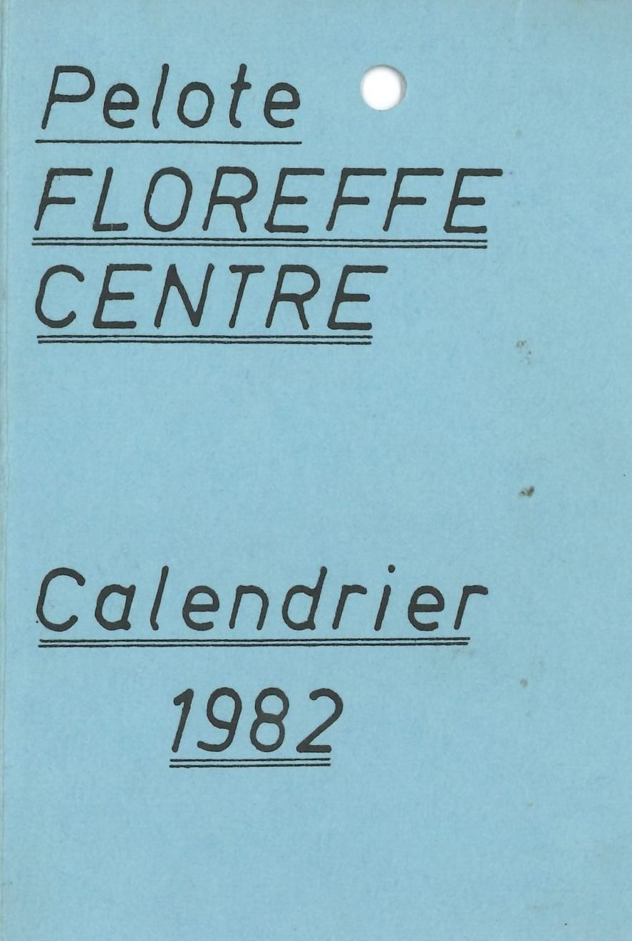 Floreffe – balle pelote – calendrier des luttes – 1982
