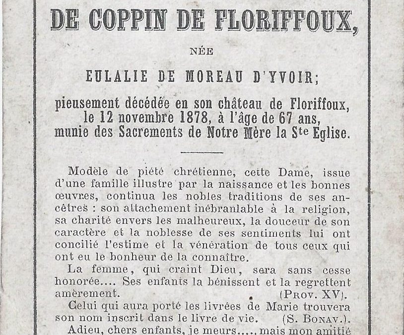 Floriffoux – souvenirs mortuaires – les patronymes de MOREAU D’YVOIR