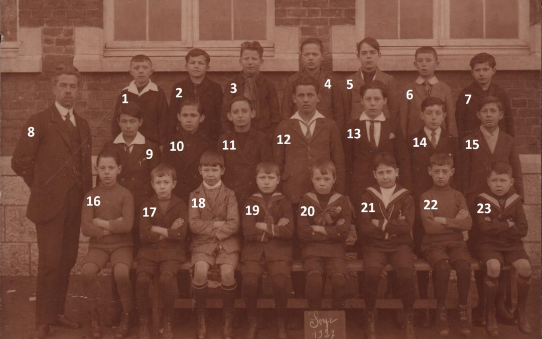 Soye – école primaire communale – photo de classe – année 1927