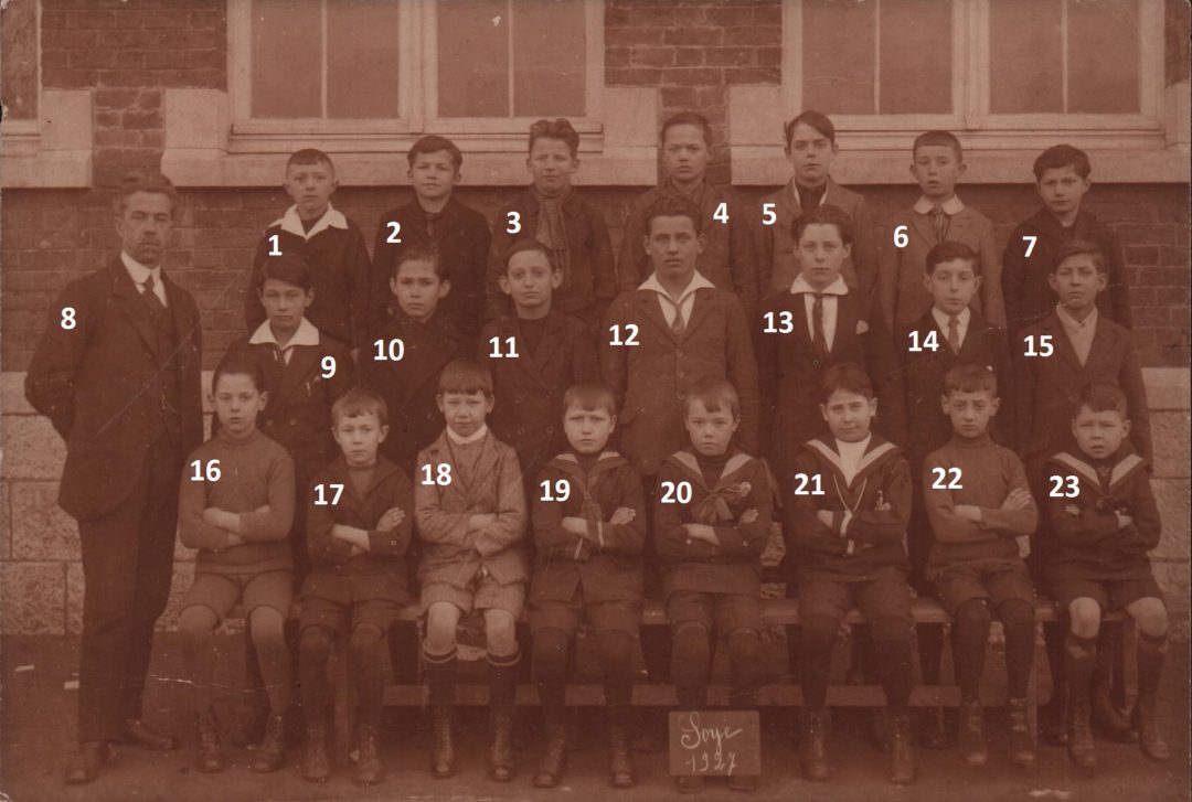 Soye – école primaire communale – photo de classe – année 1927