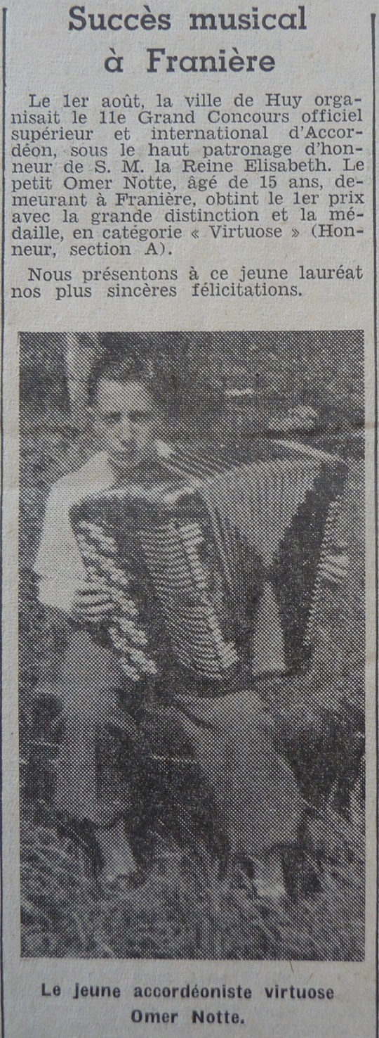 Franière – Omer NOTTE – accordéoniste