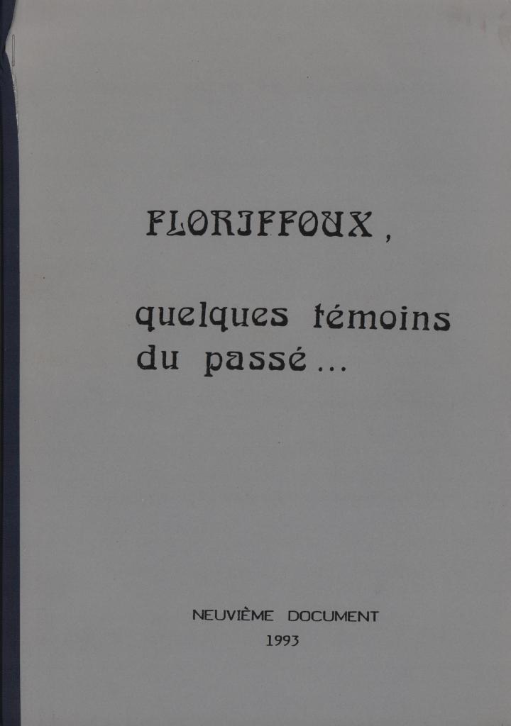 Floriffoux – témoins du passé – documents photographiques – n°9
