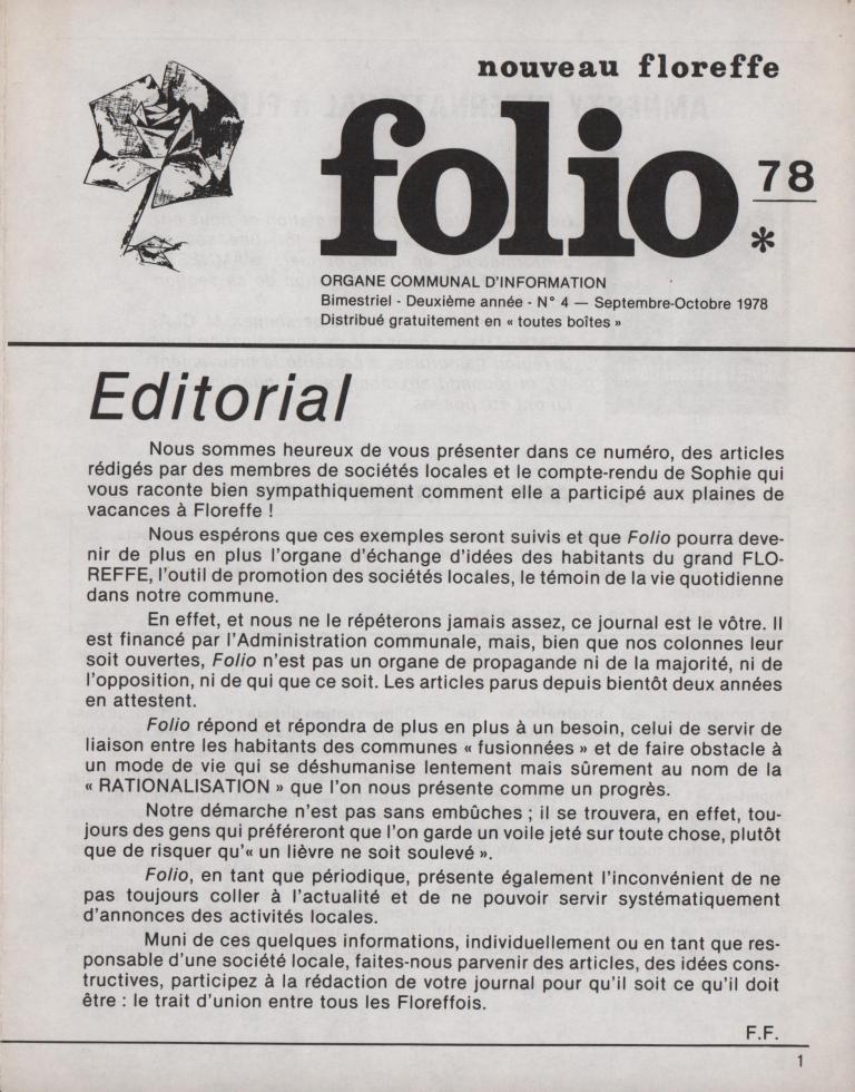 Folio – septembre-octobre 1978 – n°4