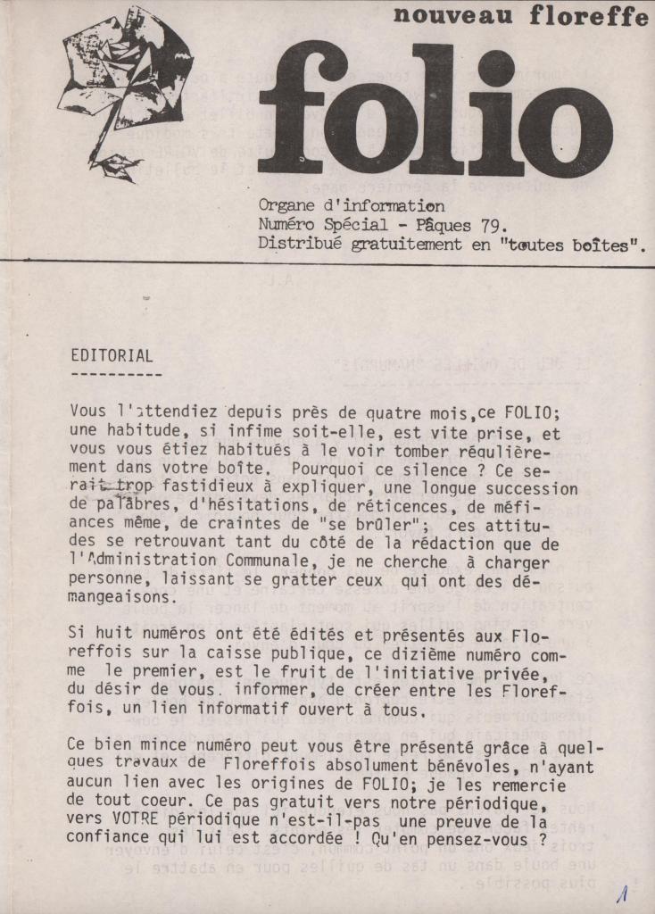 Folio – Pâques 1979