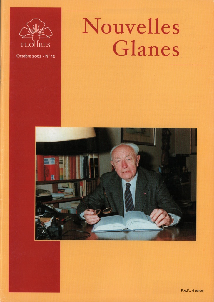 Floreffe – nouvelles glanes – octobre 2002 – n°12 – spécial Joseph Hanse