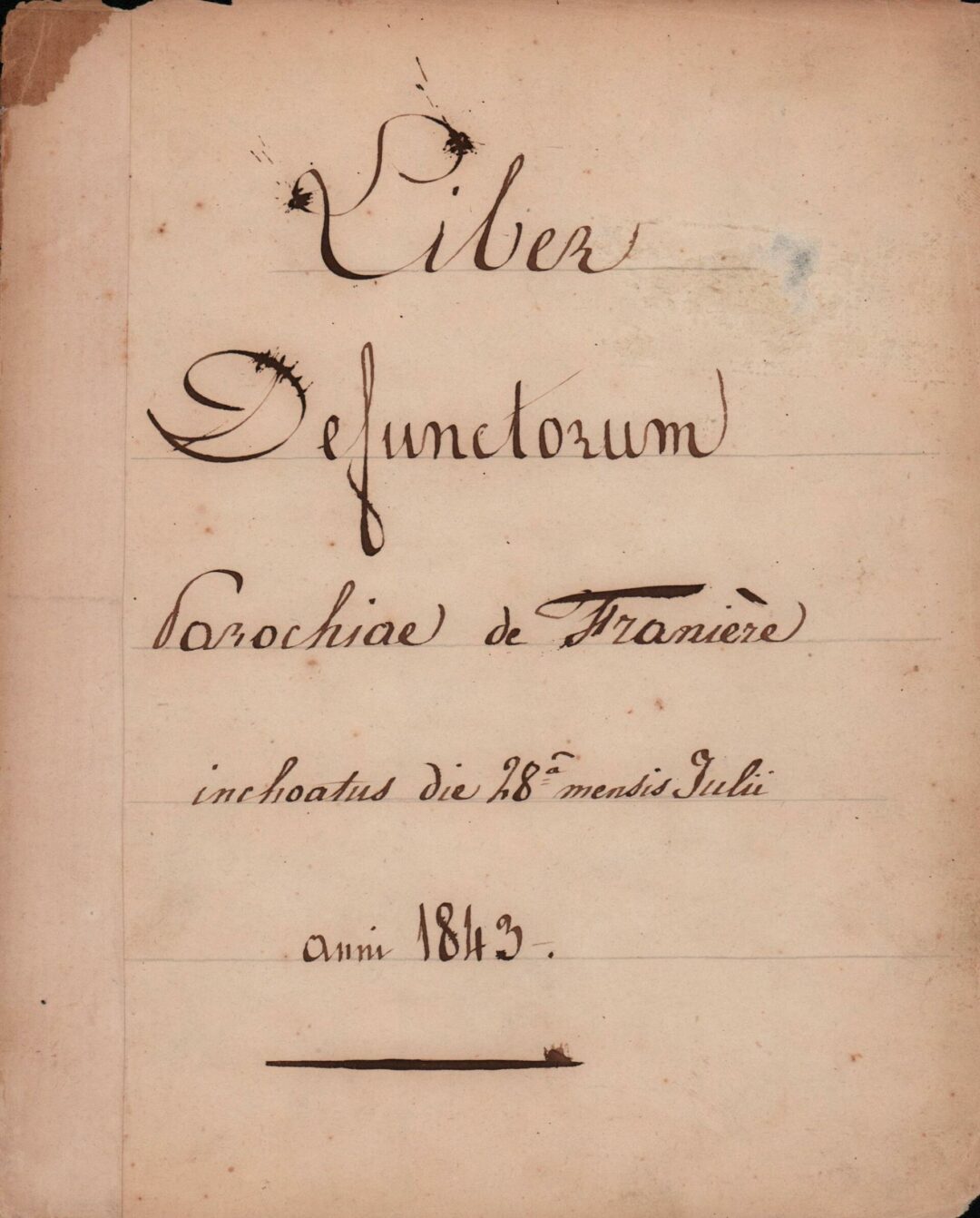 Franière – Paroisse – Registre des décès – 1843-1906