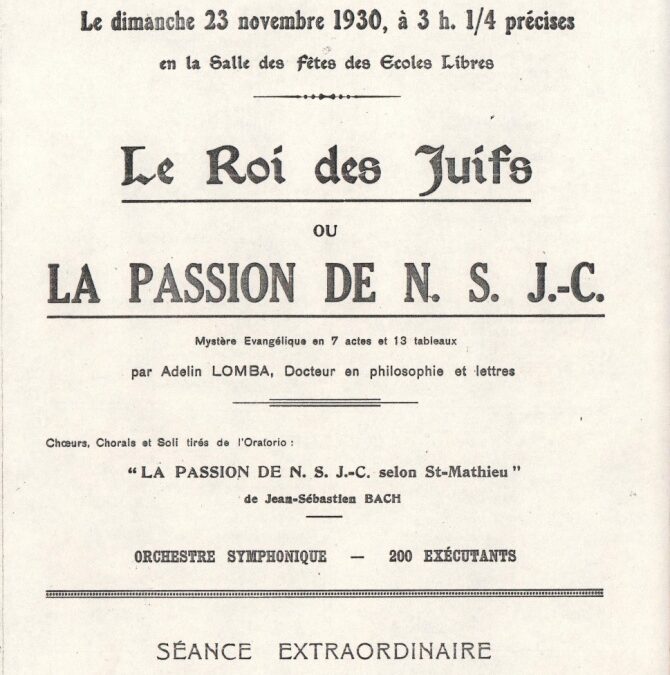 Floreffe – théâtre – le Roi des Juifs – 1930