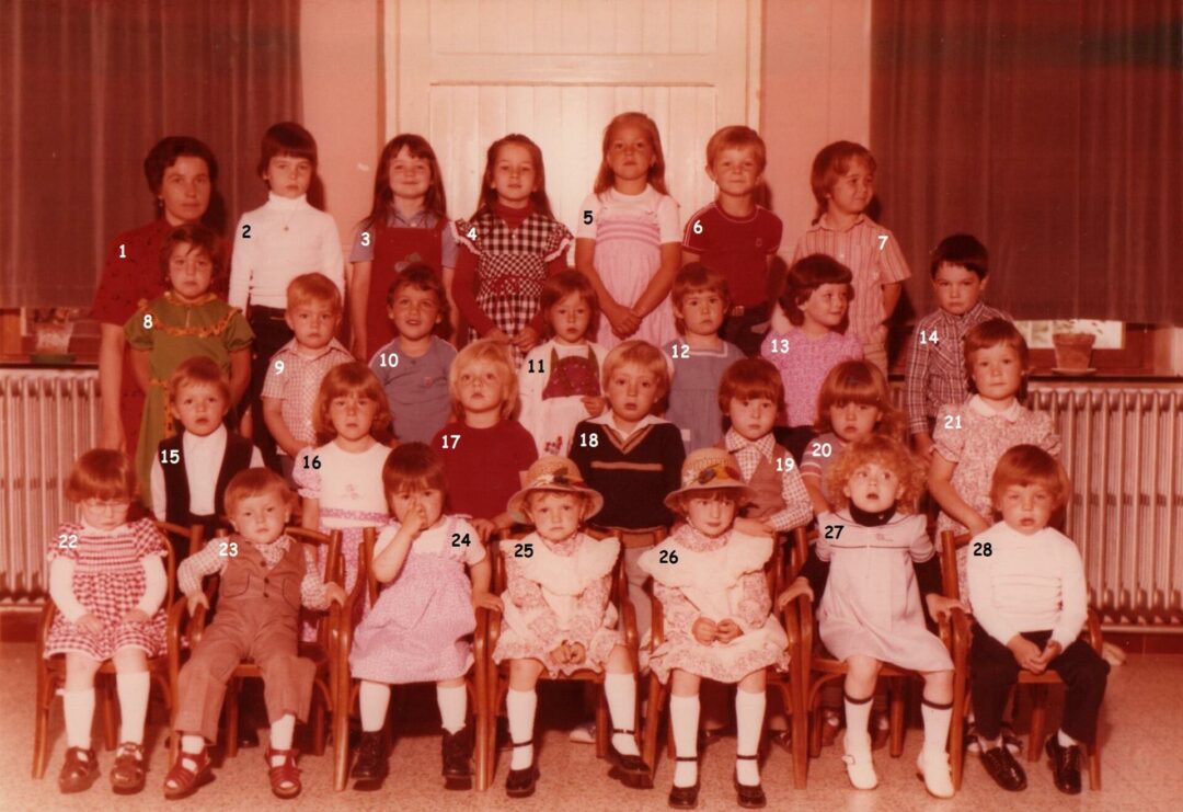 Floreffe – Sovimont – école libre maternelle – classe de 1979-1980