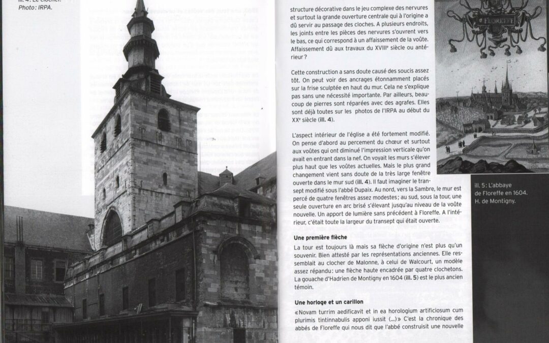 Floreffe – abbaye – la restauration du clocher de l’église abbatiale de Floreffe