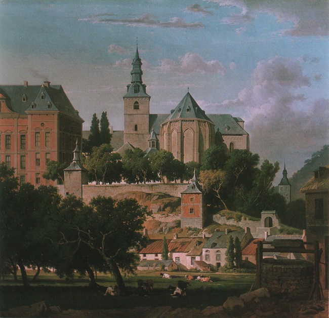Floreffe – abbaye – peinture de Ferdinand MARINUS – 1863